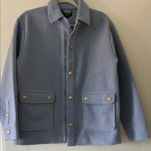 J. Crew Light Blue Jacket with Gold Buttons